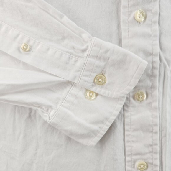 Brooks Brothers Button-Down Cotton XL White Mens Shirt Pocket Business Solid - Picture 3 of 16